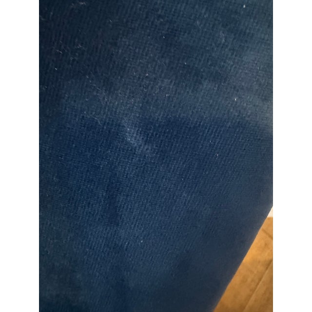 Unique Vintage Curvy High- Back Blue Velvet Sofa in Style of Bretz Gaudi For Sale In New York - Image 6 of 11