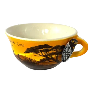 French Provençal Mid-Century Majolica Cicada Coffee Cup