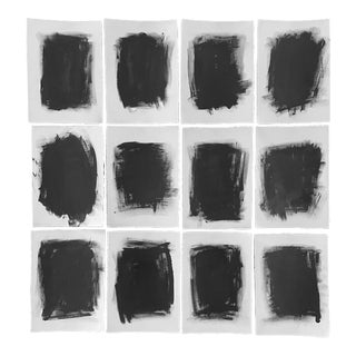 A Study of Solids : Set of 12 Contemporary Minimalist Graphite Drawings For Sale