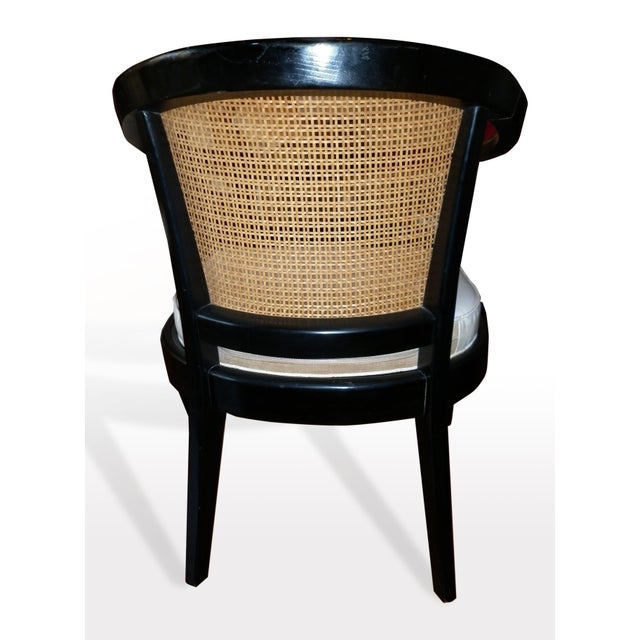 Black Lacquered Cane Chairs A Pair Chairish