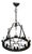 1940s Gothic Style 8 Light Round Wrought Iron Chandelier For Sale