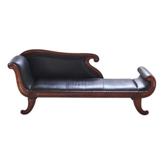 Black Chaise Lounge, 1940s-1950s For Sale