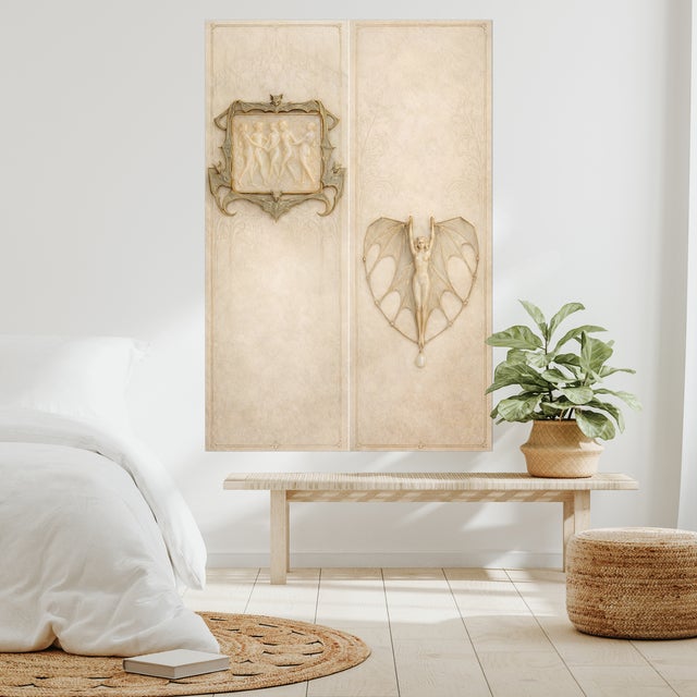 Large Art Nouveau Jewelry Study "Alabaster Oracle" – 40" X 60" Fine Art Print on Brushed Metal For Sale In San Antonio - Image 6 of 14