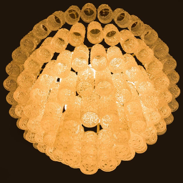 Italian Murano Glass Chandelier attributed to Venini, 1970s For Sale - Image 6 of 13