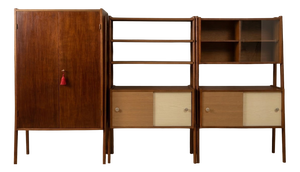 Mid-Century Hungarian Wall Shelf System, 1960s, Set of 3