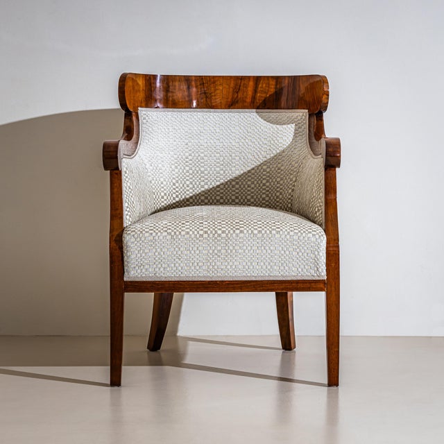 Biedermeier Pair of Biedermeier-Style Bergères, Austria, 2nd Half 19th Century For Sale - Image 3 of 9