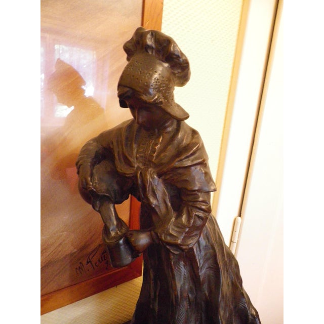 Large Sculpture of Water Carrier by Richard Aurili, Italy, 1800s-1900s For Sale - Image 5 of 17
