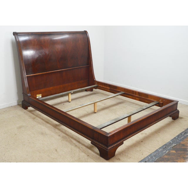 Traditional Henredon Mahogany Sleigh Queen Bed For Sale - Image 3 of 16