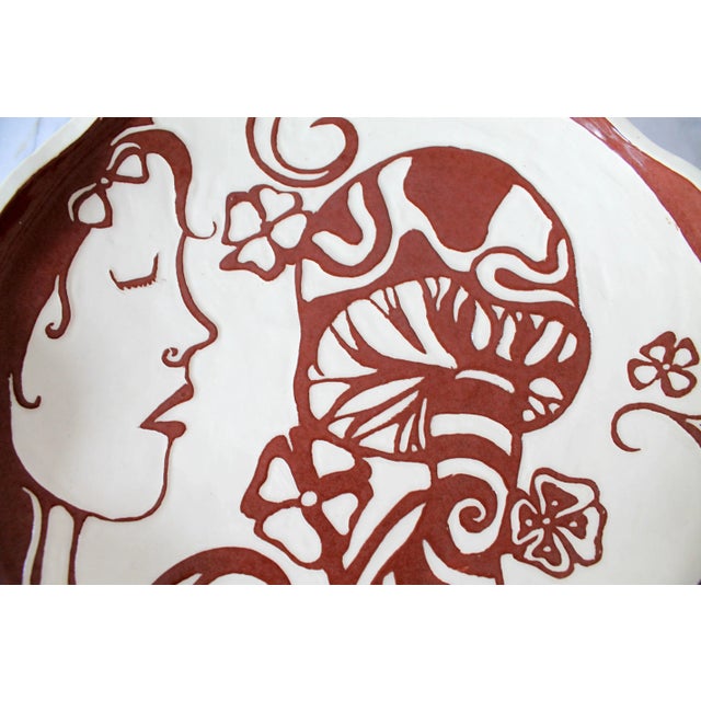Vintage Whimsical Ceramic Plate For Sale - Image 4 of 8