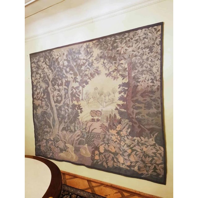 Large Handwoven Gobelin Tapestry in Sheep Wool For Sale - Image 6 of 6
