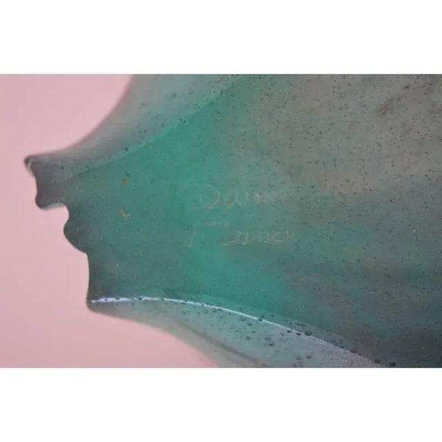 Glass 1990s French Signed Glass Vase & Bowls by Daum - Set of 3 For Sale - Image 7 of 8