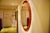 Large Vintage Scandinavian Round Mirror in Teak, 1960s For Sale - Image 9 of 12
