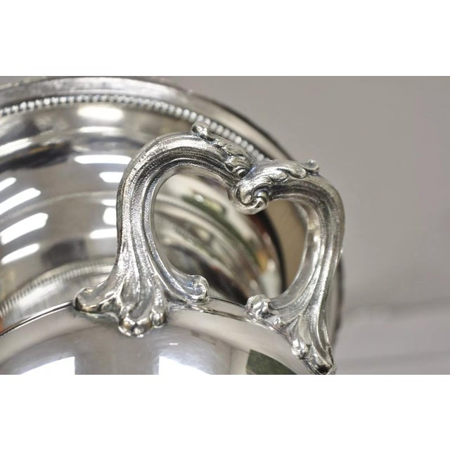 Mid 20th Century Victorian Silver Plated Twin Branch Handle Trophy Cup Champagne Ice Bucket For Sale - Image 12 of 12