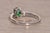 The 42nd Avenue: Emerald and Diamond Ring in White Gold For Sale In Philadelphia - Image 6 of 11