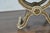 French Empire Style Curule Stool with Gilded Accents and Linen Upholstery For Sale In Atlanta - Image 6 of 12
