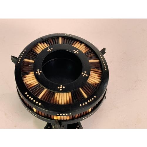 Black Ashtray in Wood with Elephant Carved Based, France, 1950s For Sale - Image 8 of 9