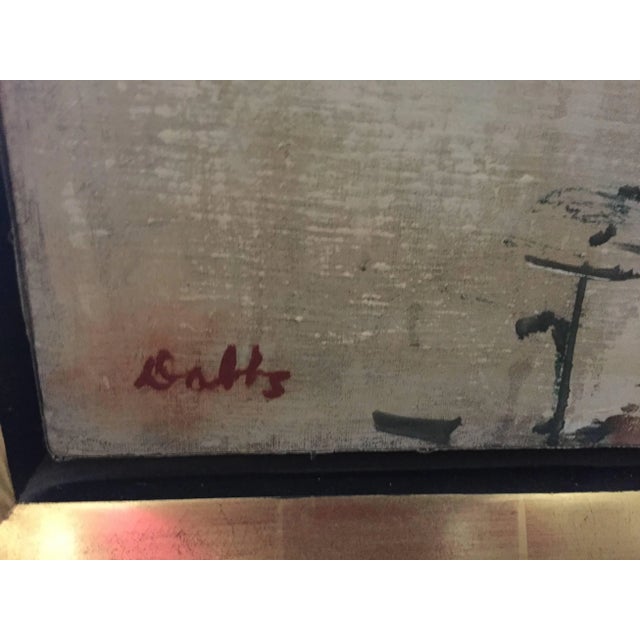 Mid 20th Century John Dobbs, Large Modernist Oill Painting Urban Pattern For Sale - Image 5 of 9