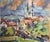 1950s View of a Town, 1950s, Watercolor For Sale - Image 5 of 13