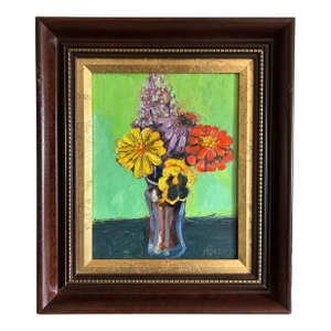 Original Impressionist Floral Still Life Oil Painting by Alexandra Brown