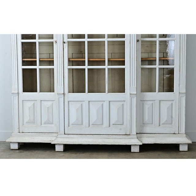 French 19th Century Painted Pine Bibliotheque For Sale - Image 13 of 18