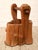 Vintage Rustic Hand-Carved Log Wood Bucket With Handle For Sale - Image 10 of 12