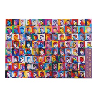 Peter Max, 100 Clinton's (Bill Clinton), Poster For Sale