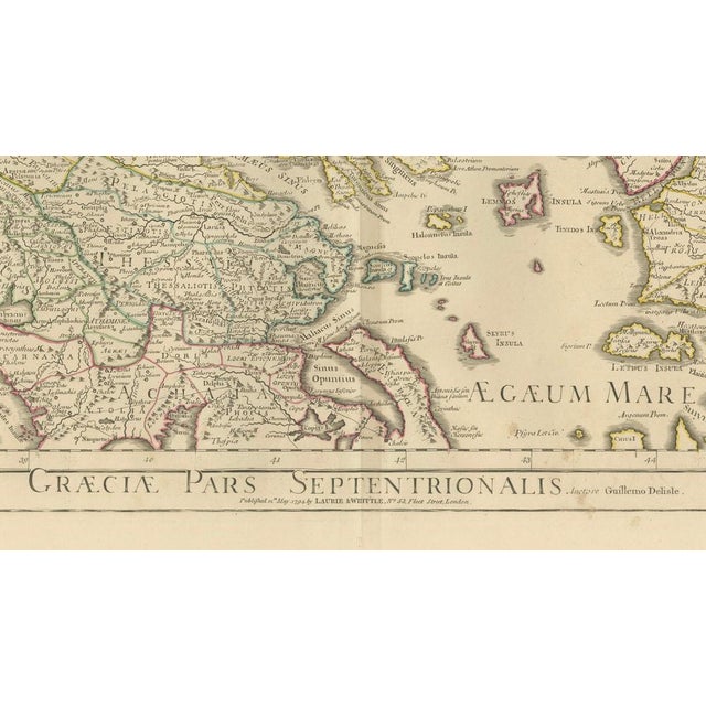 Antique Map of Northern Greece and Balkans Macedonia with Thrace and Illyria, 1818 For Sale - Image 3 of 9