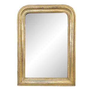 French Louis Philippe Gold Leaf Giltwood Wall Mirror Early 19th Century