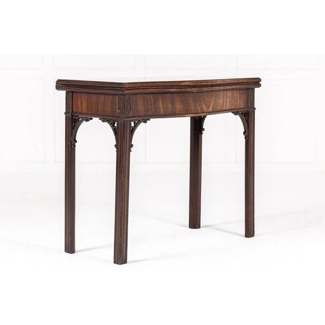 18th Century English George III Mahogany Serpentine Tea Table For Sale - Image 6 of 10