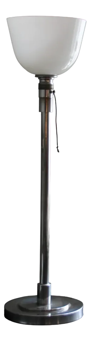 Art Deco French Metal and Opaline Glass Table Lamp from Mazda, 1930s
