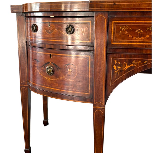 Circa 1790 Finely Figured Georgian Mahogany Sideboard/Server With Stunning Inlay For Sale - Image 13 of 15