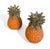 Italian Pair of Vintage Italian Mid-Century Ceramic Pineapple Candleholders For Sale - Image 3 of 9