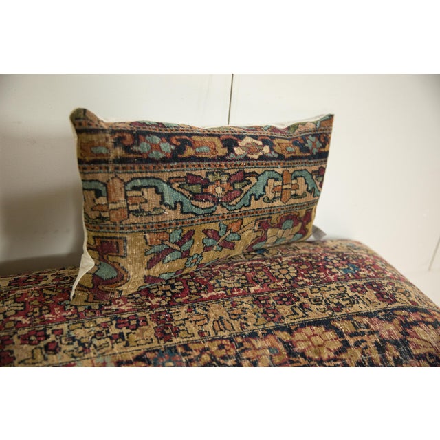 Contemporary Antique Kerman Rug Fragment Pillow For Sale - Image 3 of 6