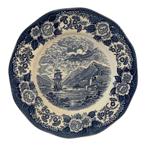 Scottish Loch Plate Blue and White