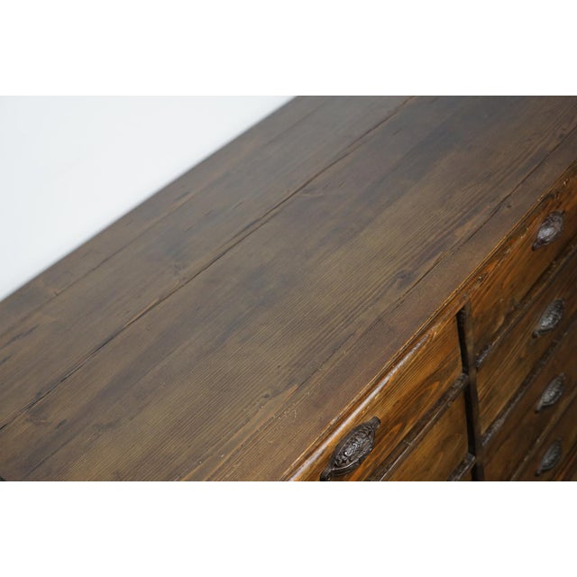French Pine Apothecary Cabinet, 1890s For Sale - Image 9 of 18