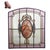Blue Art Deco Stained Glass Window Panel with Hand-Painted Horse Medallion, 1920 For Sale - Image 8 of 8