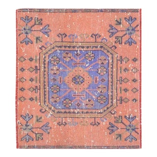 Vintage Turkish Anatolian Hand Knotted Wool Rug, 2'5"x2'9" For Sale