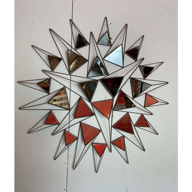 Sunburst Wall Metal Decor Mirror For Sale - Image 11 of 11