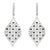 Enticing Leaf Shape Sapphire Diamond Dangling Earrings in 14k White Gold - 2 Pieces For Sale