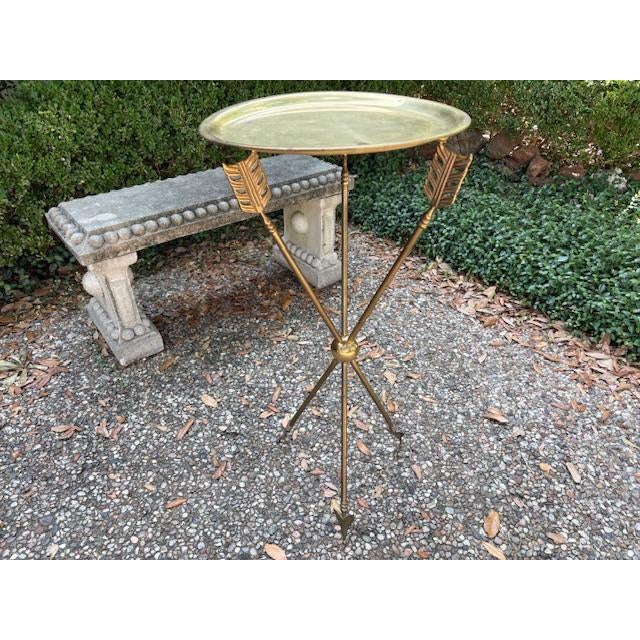 Italian Neoclassical Style Brass Arrow and Quiver Table For Sale - Image 12 of 12