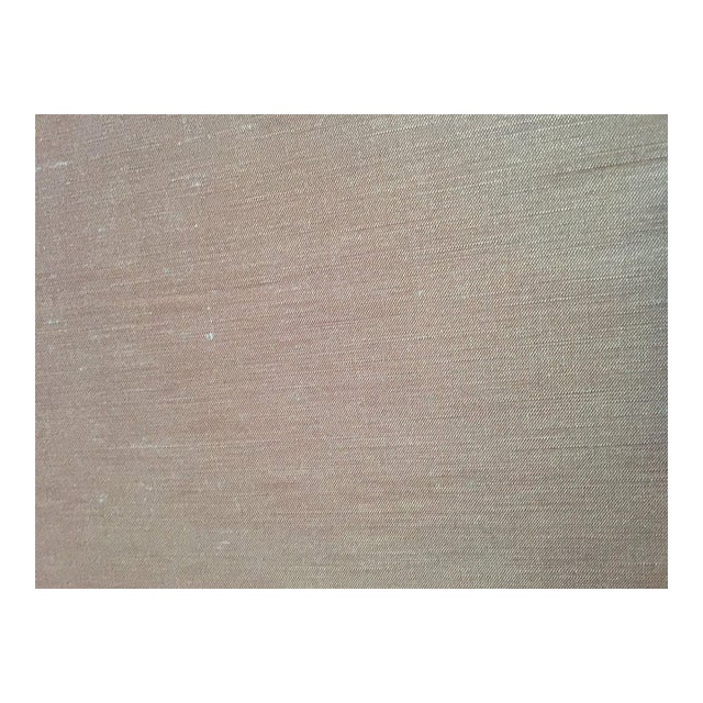 Brown & Blue Dupioni Silk Fabric - 17 Yards For Sale
