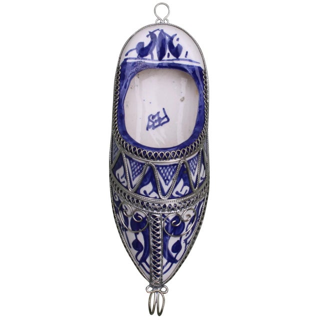Moroccan Early 21st Century Blue Moroccan Wall Accent For Sale - Image 3 of 3