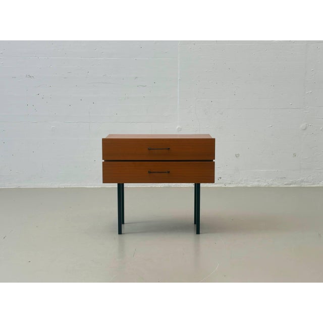 Mid-Century Modern Mid-Century Bedside Table with Drawers, 1950s For Sale - Image 3 of 14