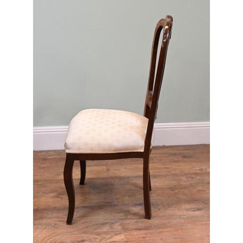Dutch Marquetry Side Chairs with Floral Inlay, Set of 2 For Sale - Image 4 of 6