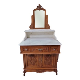 Louis XV Provencal Style Bathroom Cabinet in Walnut, 1850 For Sale