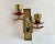 Vintage Wall Sconces in Gilt Brass with Acrylic Glass Elements, Germany, 1979, Set of 2 For Sale - Image 4 of 8