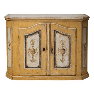 Baroque Yellow Sideboard, 18th Century For Sale
