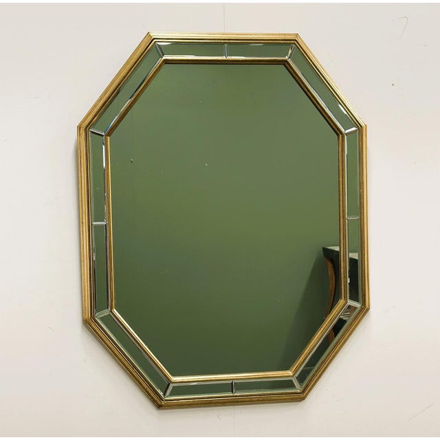 Large Octagonal Bevelled Mirror by De Knudt, Belgium, 1980s For Sale - Image 9 of 9