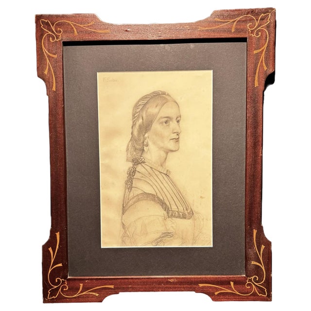 Frederick Sandys, Study for Portrait of Lady Anne Simms Reeve of Brancaster Hall, 1870, Artwork on Paper For Sale