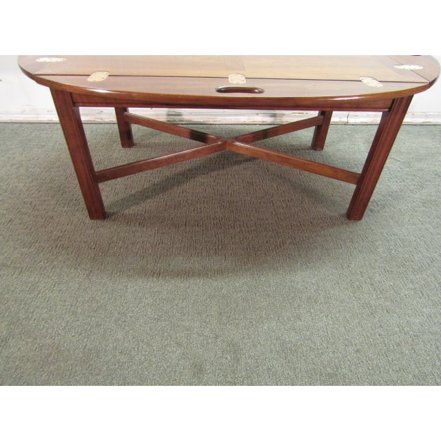 1990s Stickley Solid Cherry Butlers Coffee Table For Sale - Image 5 of 7